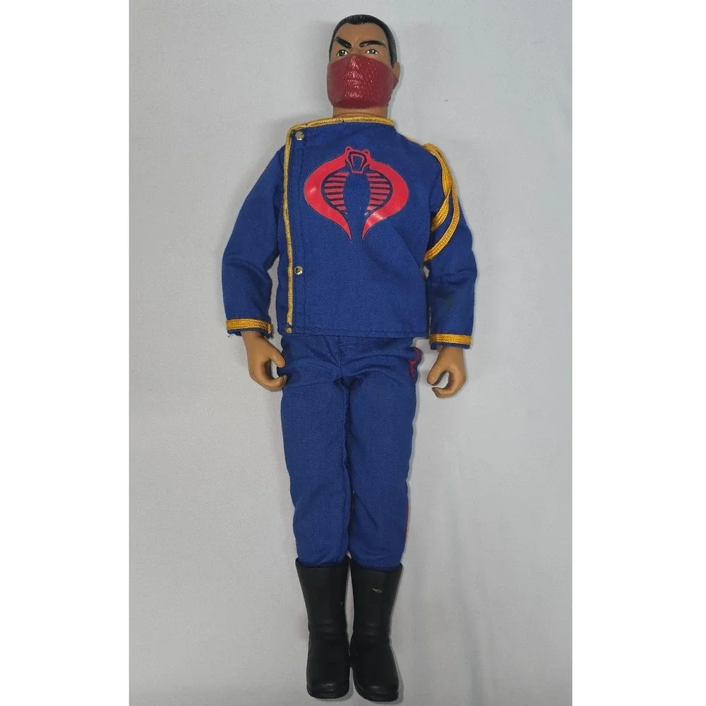 Vintage GI Joe Cobra Commander 12 Inch Action Figure‎ Blue Uniform Hasbro